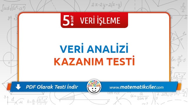 5. Sınıf Veri Analizi Testi PDF İndir